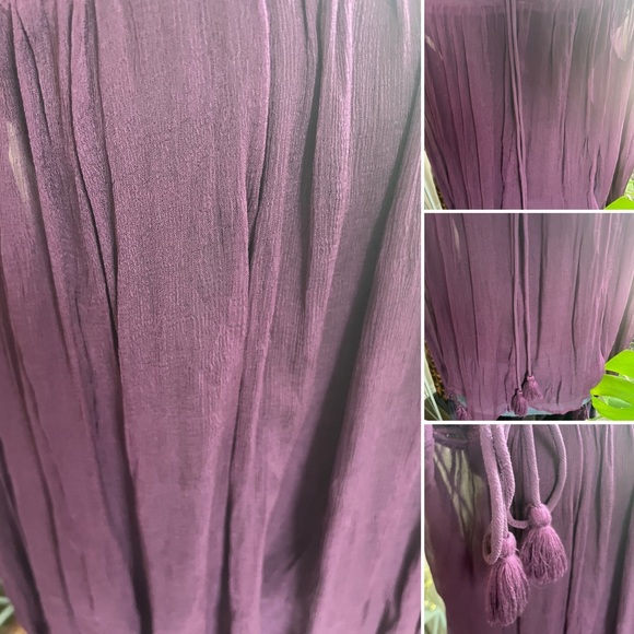 SOLD | Free People Retro Sheer Blouse in Dark Purple - SOLD - Picture 6 of 16